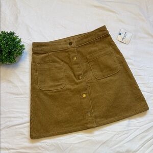 Arizona Jean Company Women's Tan Corduroy A-Line Skirt